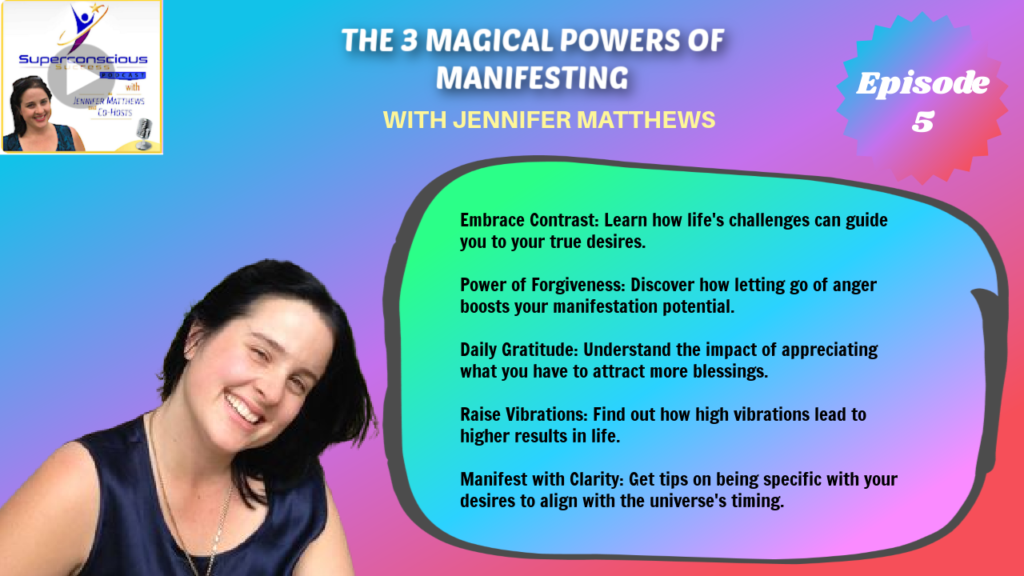 005 - The 3 Magical Powers of Manifesting

spiritual development, mindfulness practice, and personal growth