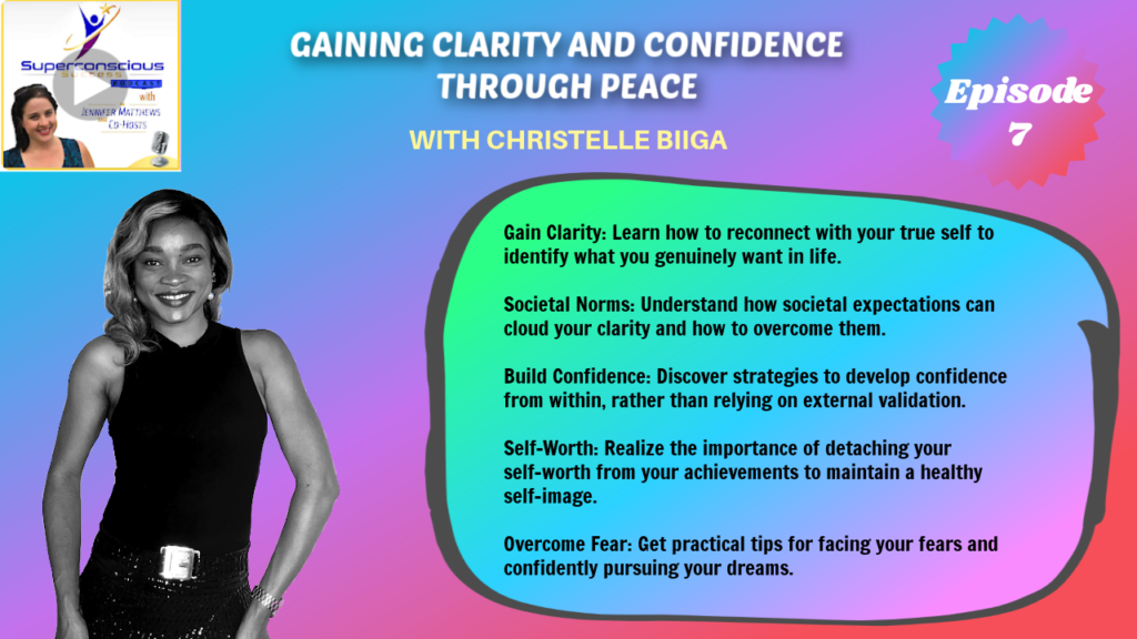 007 - Christelle Biiga - Gaining Clarity and Confidence Through Peace

Inner Peace
Confidence
Clarity