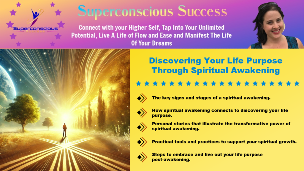 Discovering Your Life Purpose Through Spiritual Awakening

Spiritual Awakening

Life Purpose

Personal Transformation

